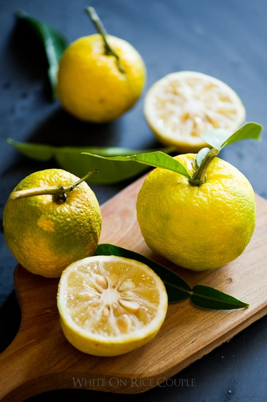 fresh yuzu fruit 