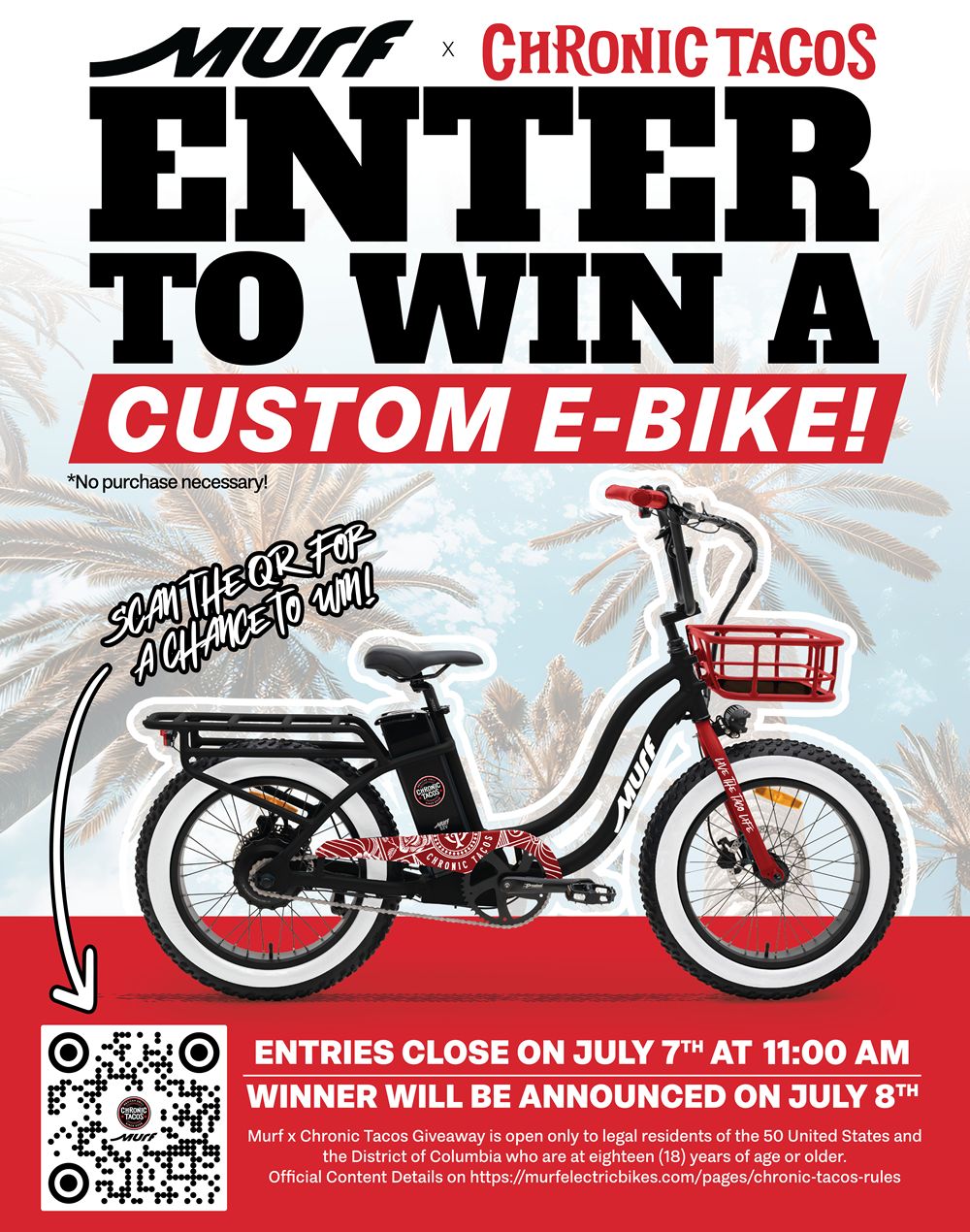 Chronic Tacos Launches Summer Giveaway in Partnership with Murf Electric Bikes