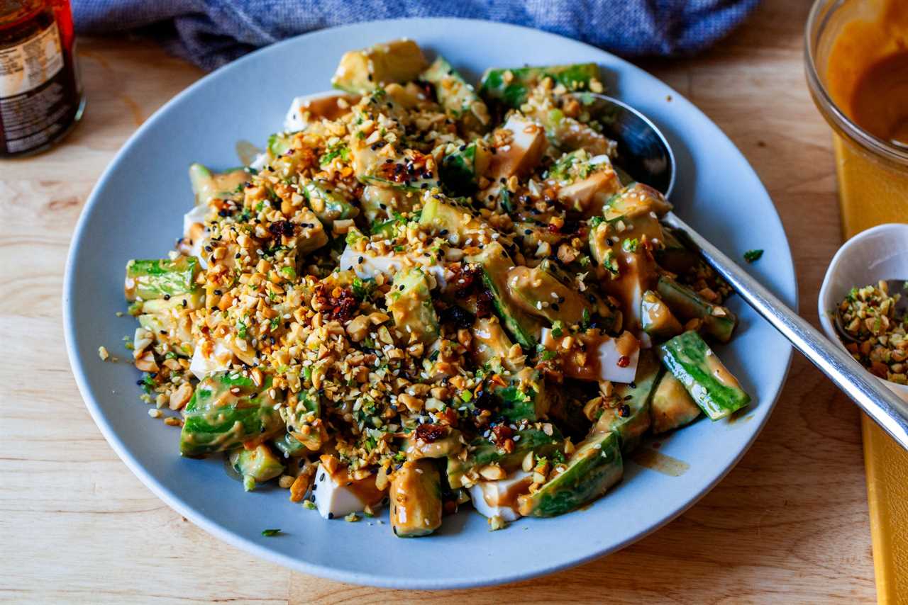 cucumber problem salad with tofu