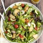 Fattoush salad on platter