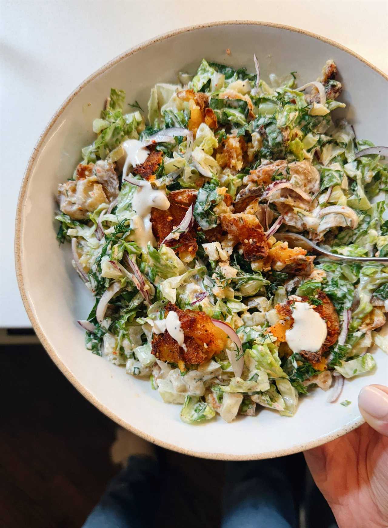 Crispy Smashed Salad