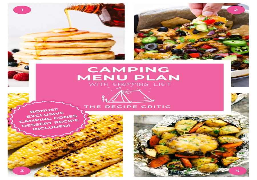 Outdoor Camping Menu Plan
