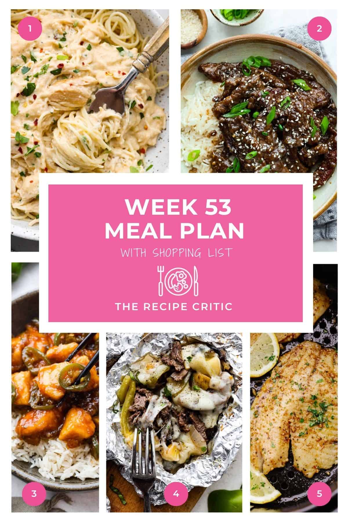 Weekly Dish Plan # 53.