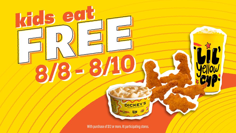 Dickey's Barbecue Supports Texas Families During Tax Free Weekend with Extended Kids Eat Free Deal