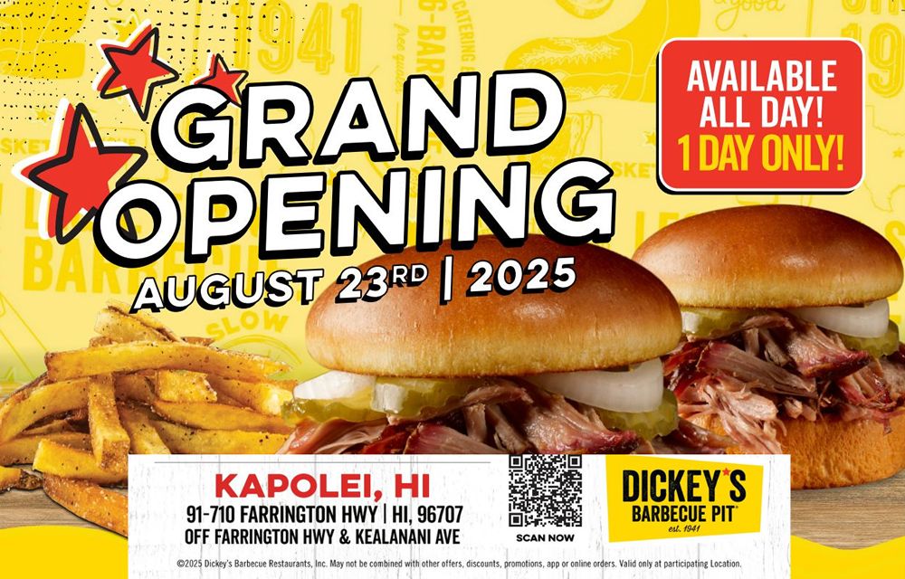 Dickey's Kapolei, HI Grand Opening on August 23