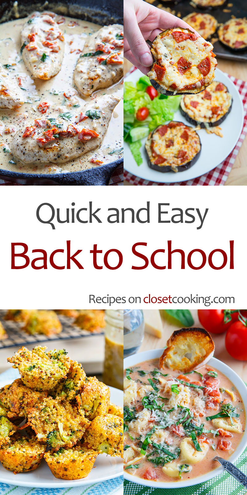 Quick and Easy Back to Institution Recipes
