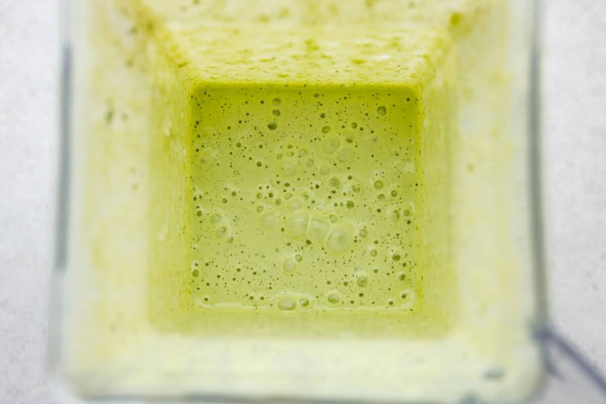 All of the ingredients blended up. 