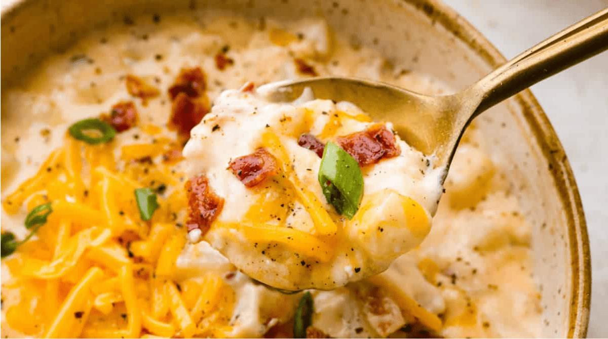 These are my top 10 reader-favorite soup recipes. Crack potato soup with a spoon.
