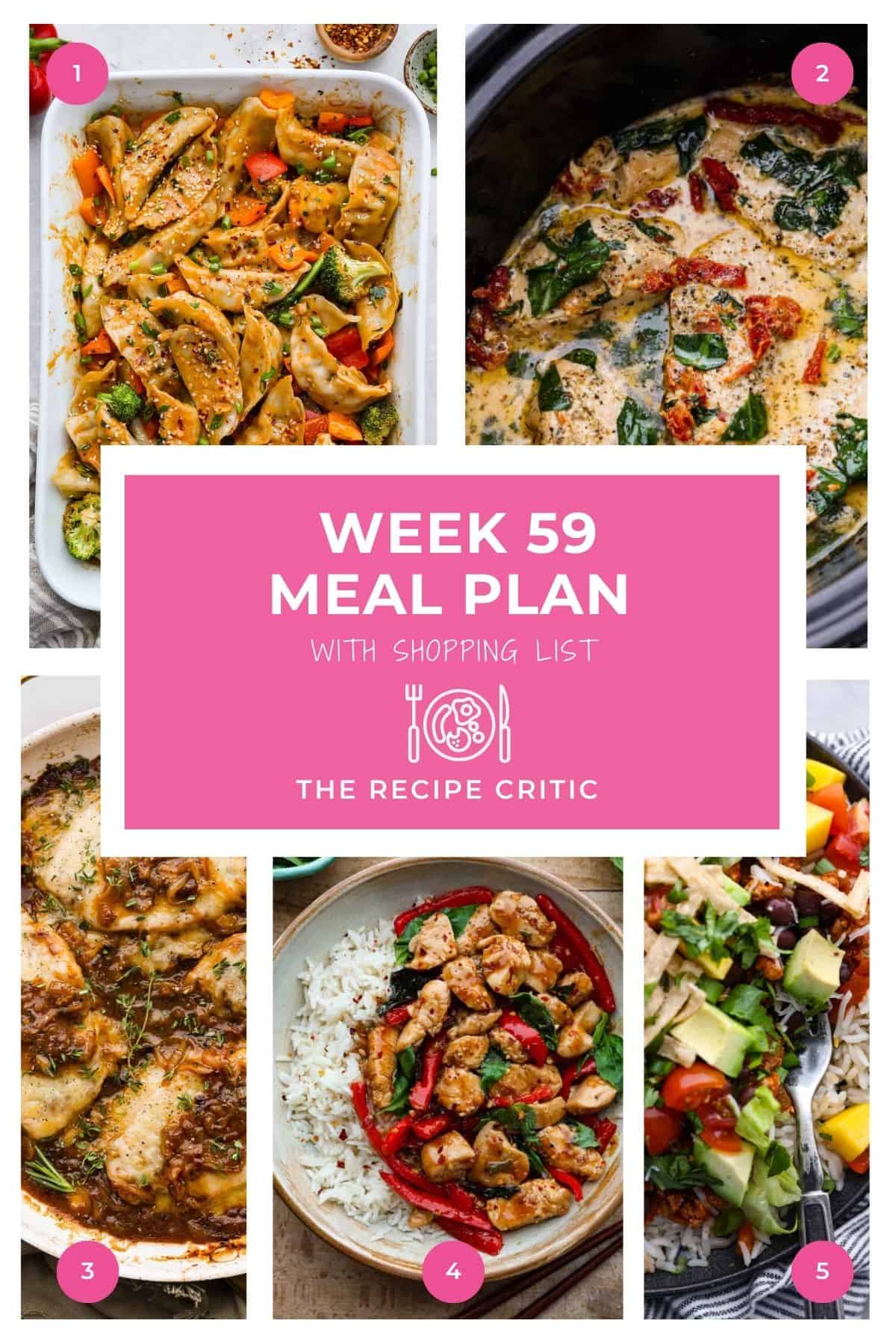 Weekly Meal Plan # 59.
