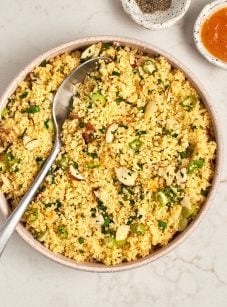 couscous salad in bowl