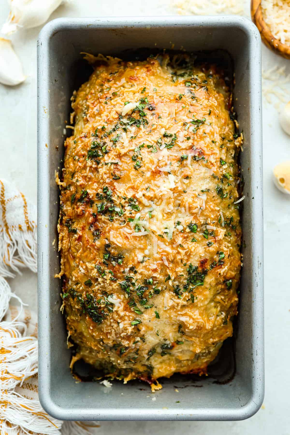 Garlic Parmesan Poultry Meatloaf