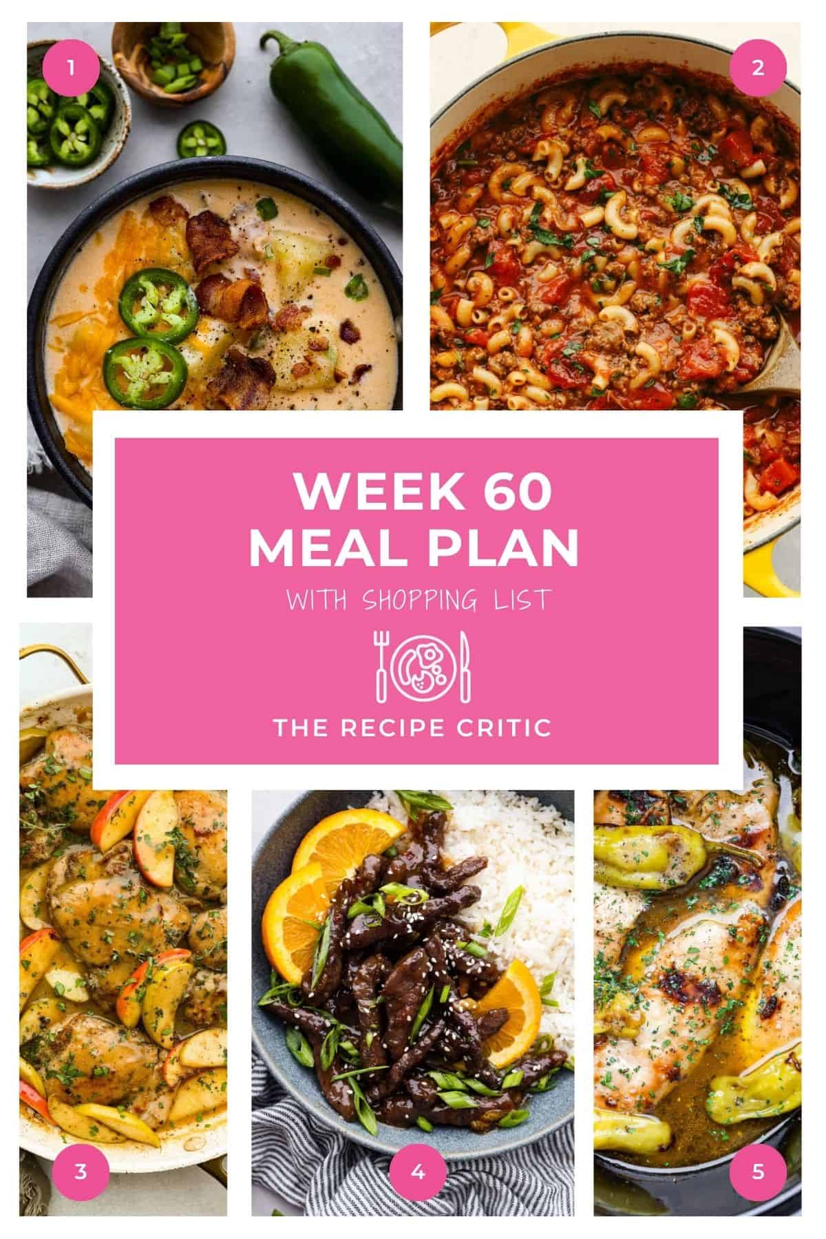 Weekly Dish Plan # 60.