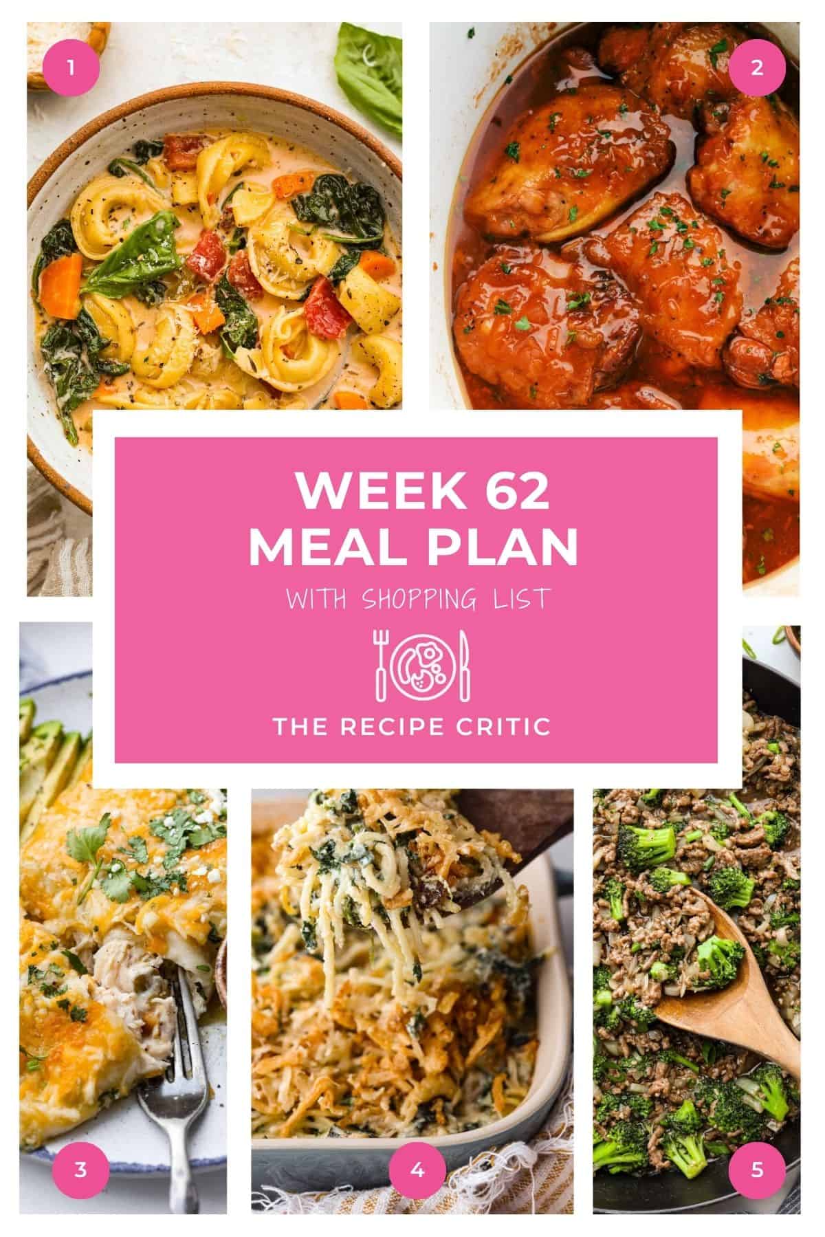 Weekly Dish Plan # 62.