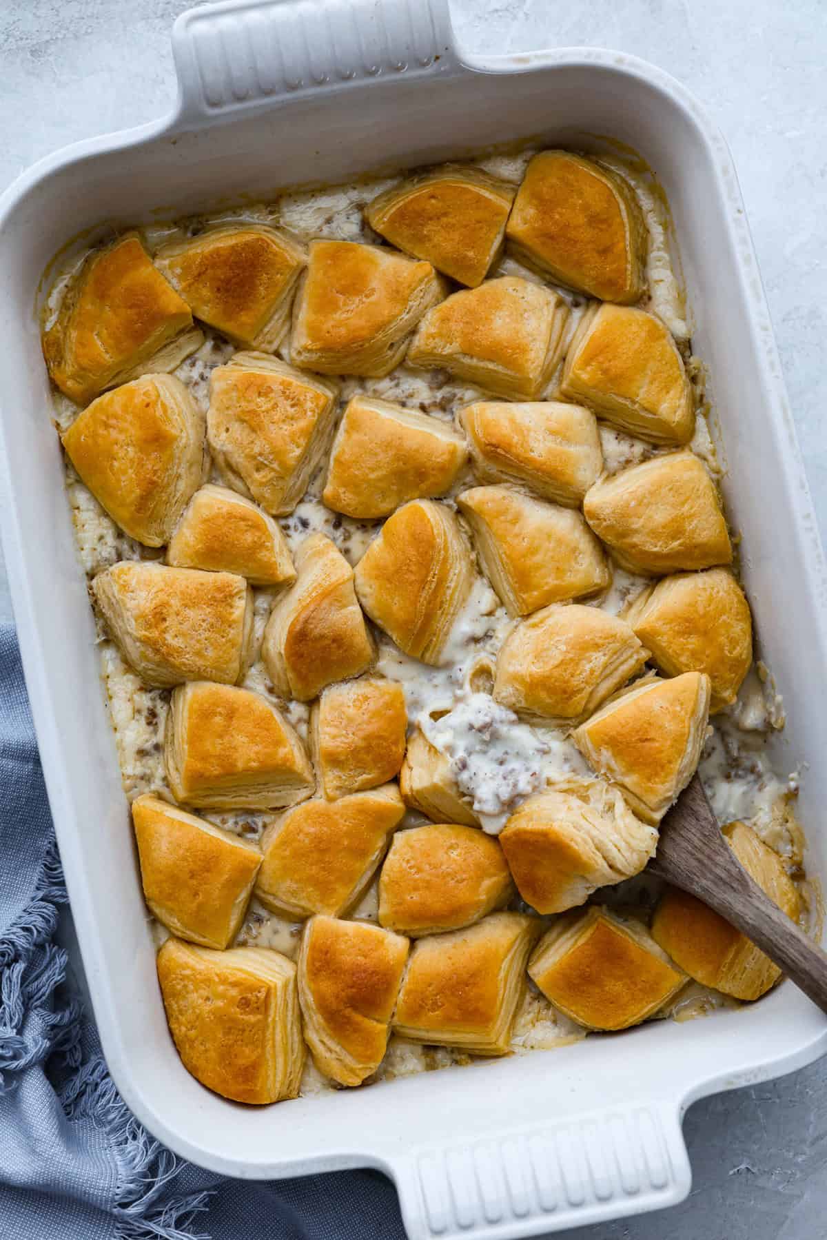 Super Easy Biscuits and Sauce Covered Dish