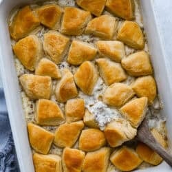 Super Easy Biscuits and Sauce Covered Dish