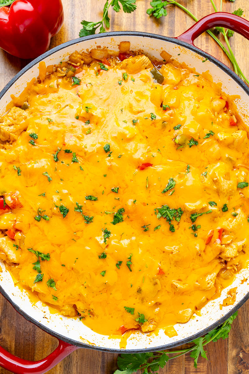 Frying Pan Chicken Fajita Rice