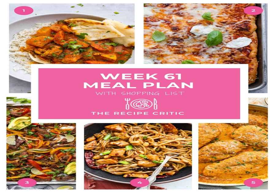 Weekly Dish Plan # 61.