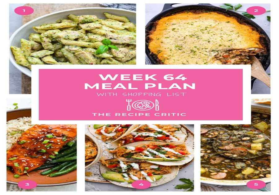 Weekly Meal Plan # 64.