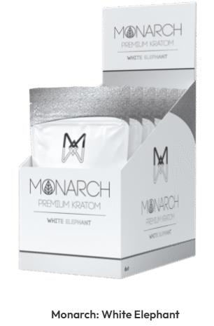 Image of Monarch Premium White Elephant Kratom Powder Container