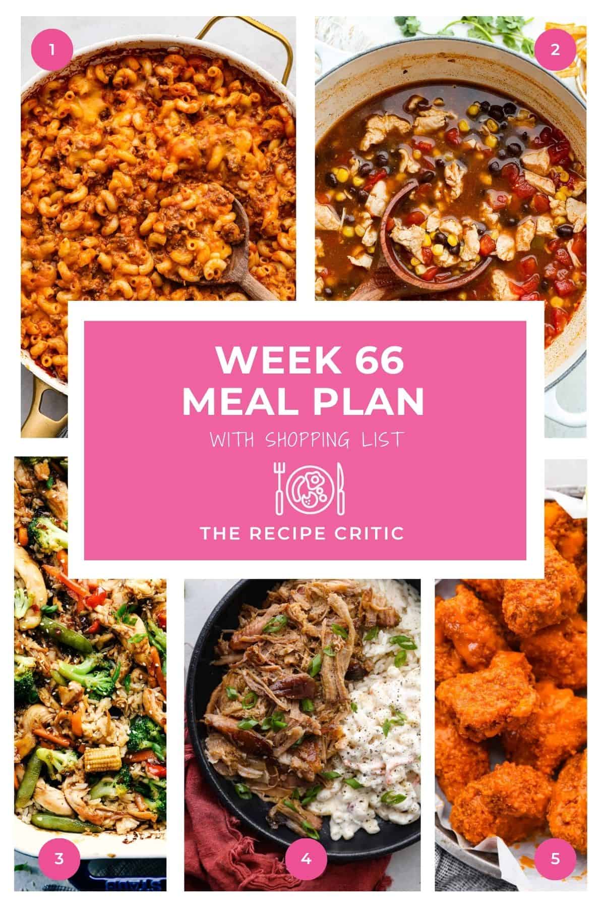 Weekly Meal Plan # 66.