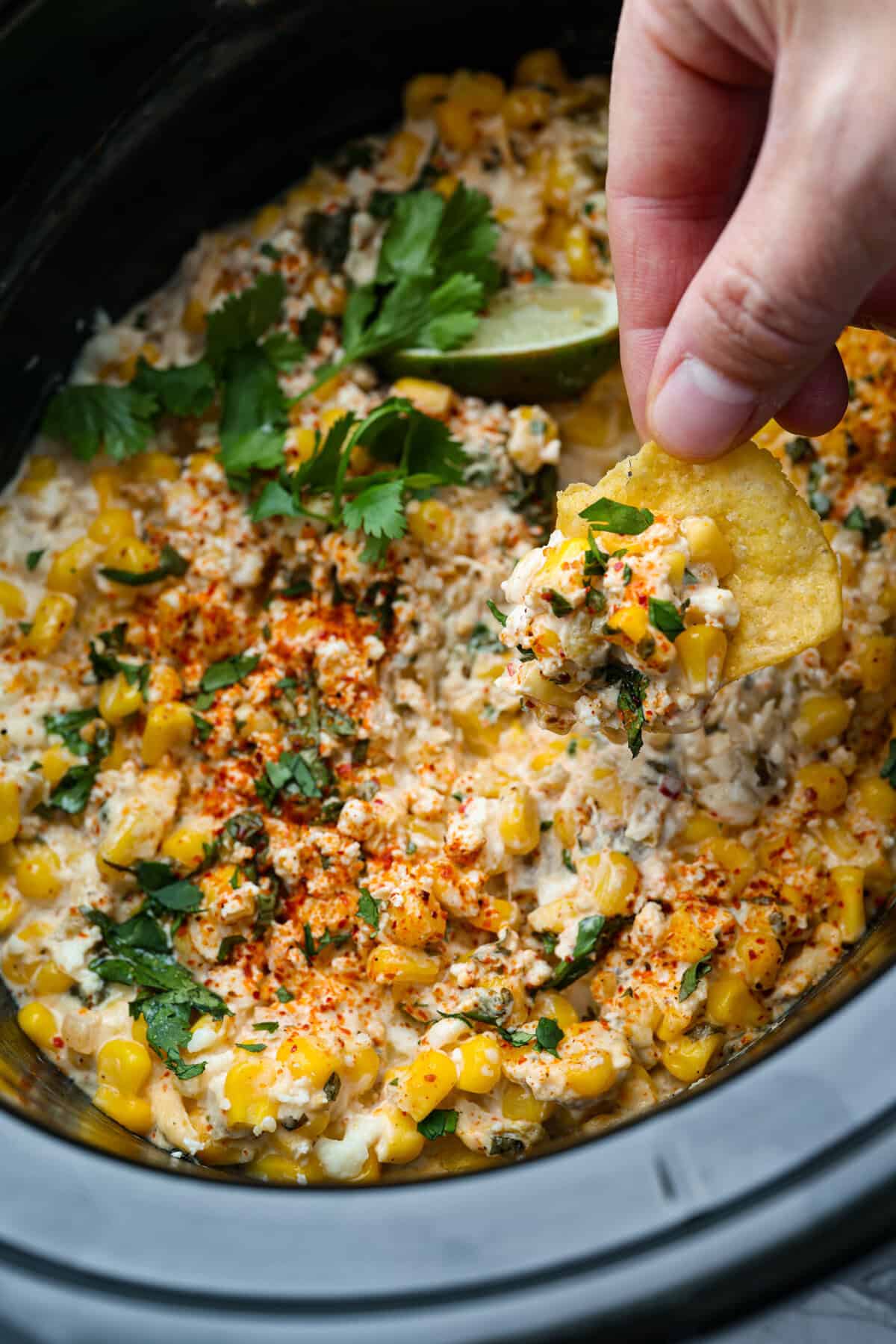 Crockpot Mexican Road Corn Dip