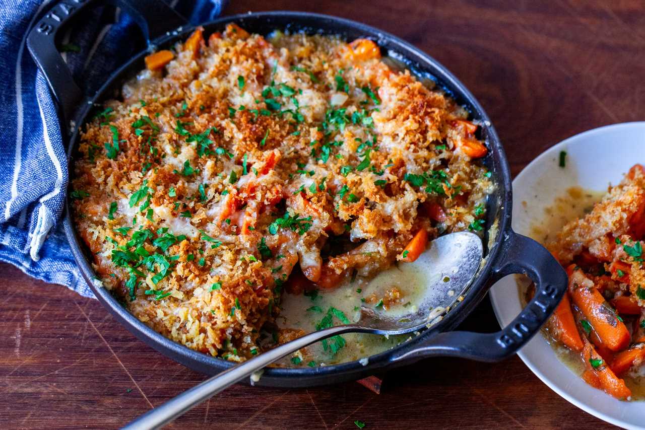 crispy brownish butter baked carrots