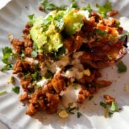 A picture of Chicken and Sweet Potato Stacks with Chipotle Sauce
