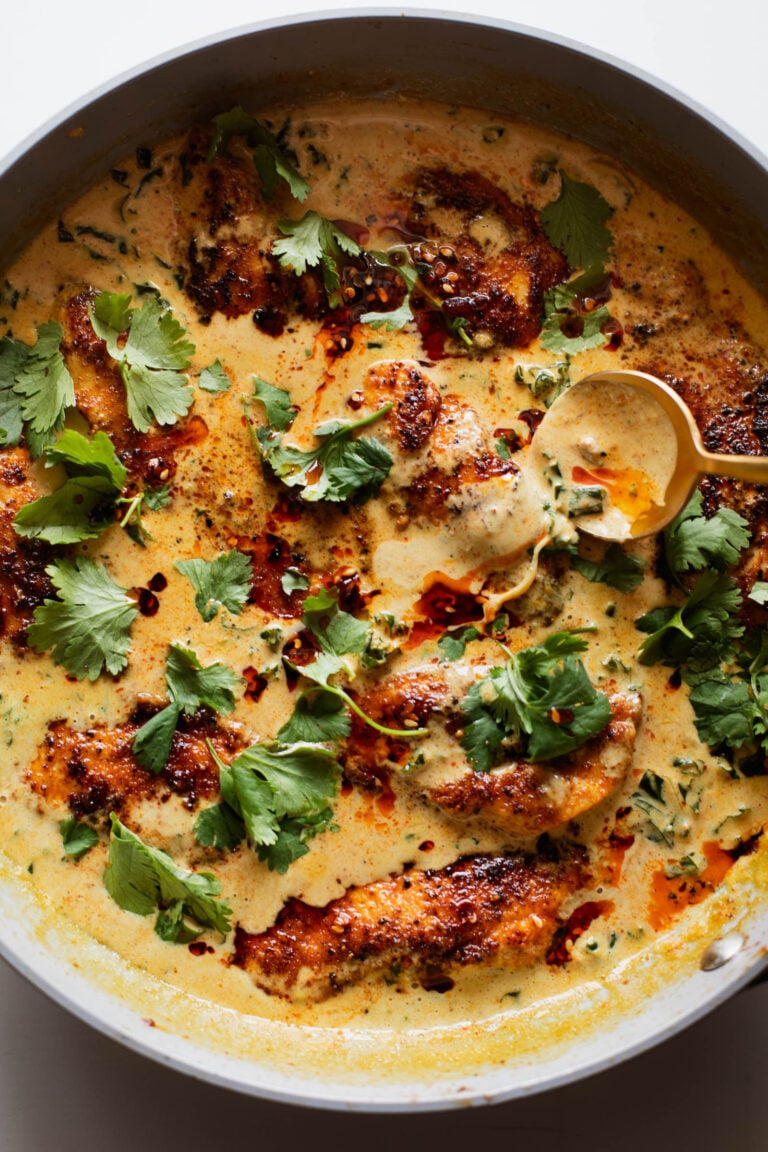 Chicken in coconut sauce.