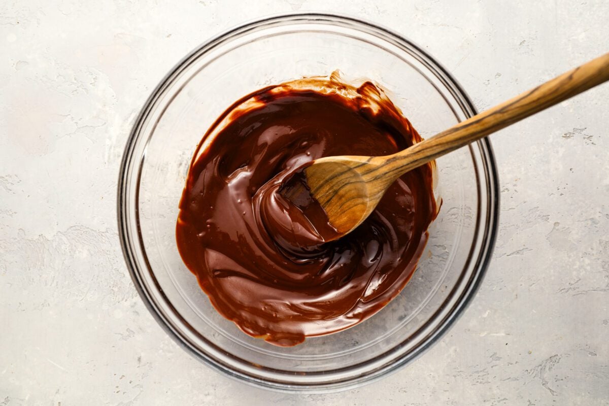 melted chocolate in bowl