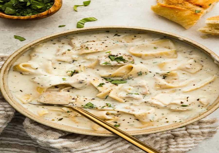 Velvety Chicken Alfredo Soup