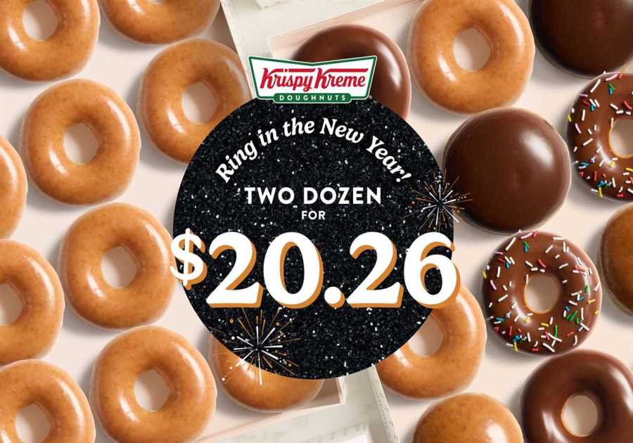 Krispy Kreme Gives Fans Two Sweet Ways to Ring in the New Year, Dec. 30 through Jan. 1