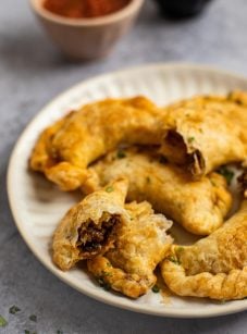 beef empanadas on serving platter