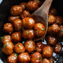 Slow Stove Bourbon Meatballs