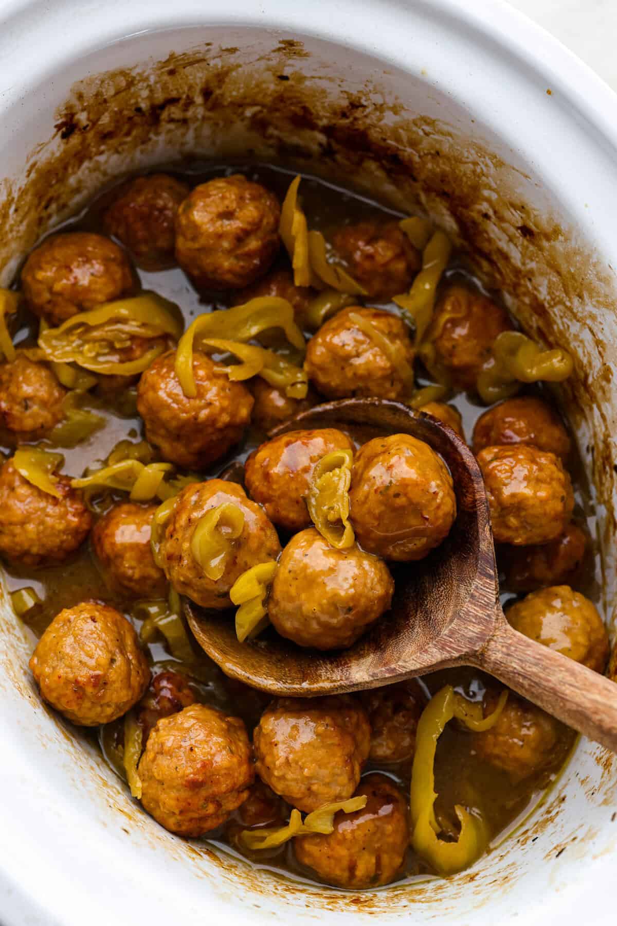 Slow Cooker Bourbon Meatballs