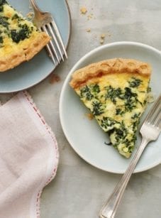 Spinach & Gruyere Quiche