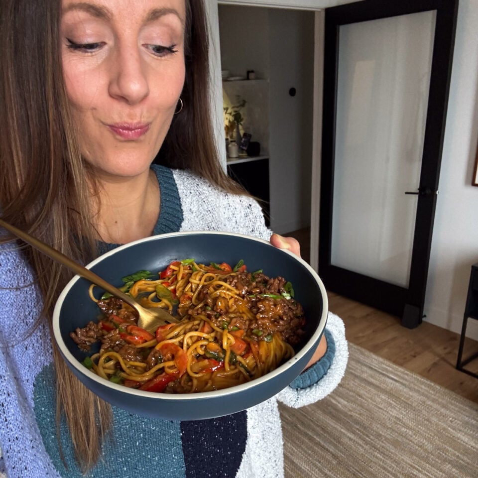 Caramelized Beef and Peanut Noodles