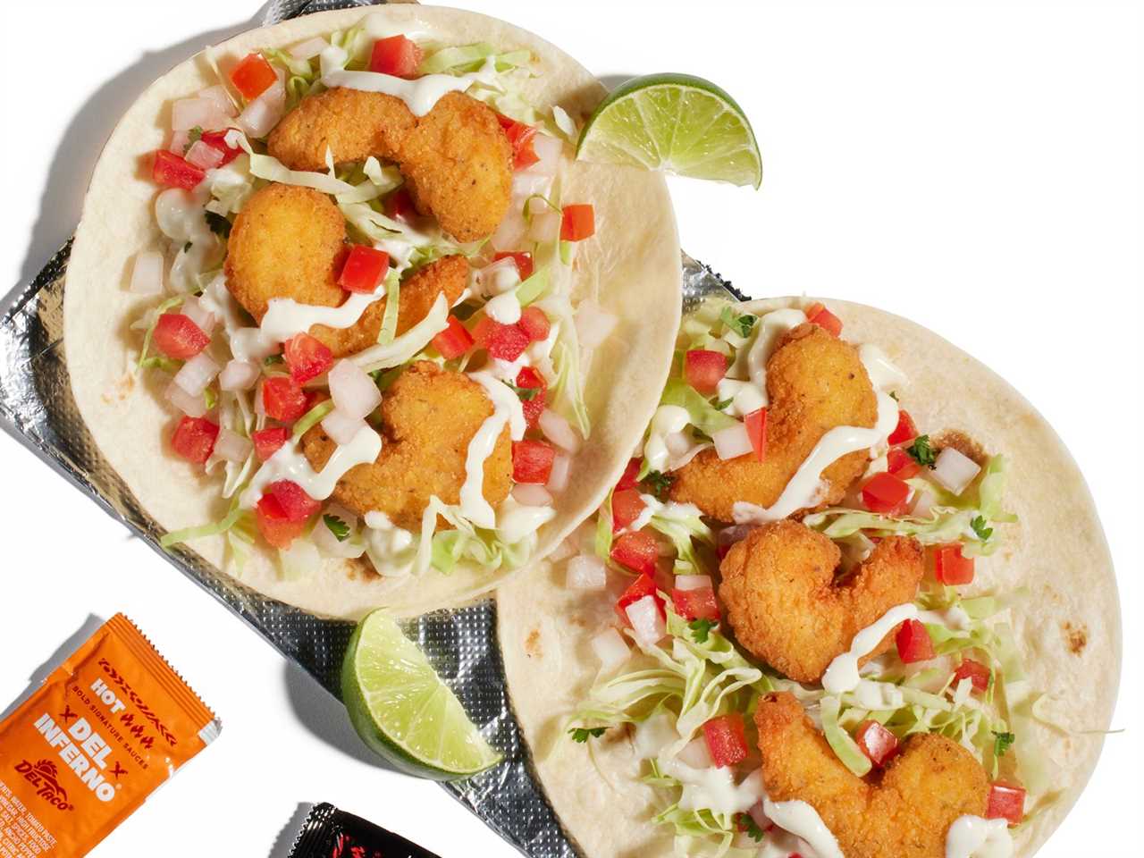 Del Taco Jumbo Shrimp Tacos