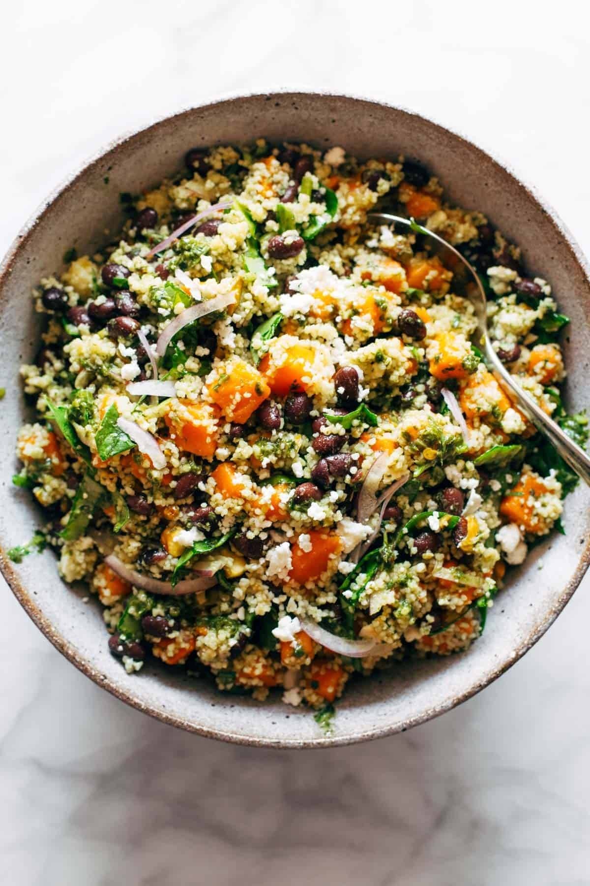 Couscous salad in a bowl.