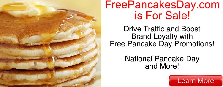 FreePancakesDay.com is For Sale!