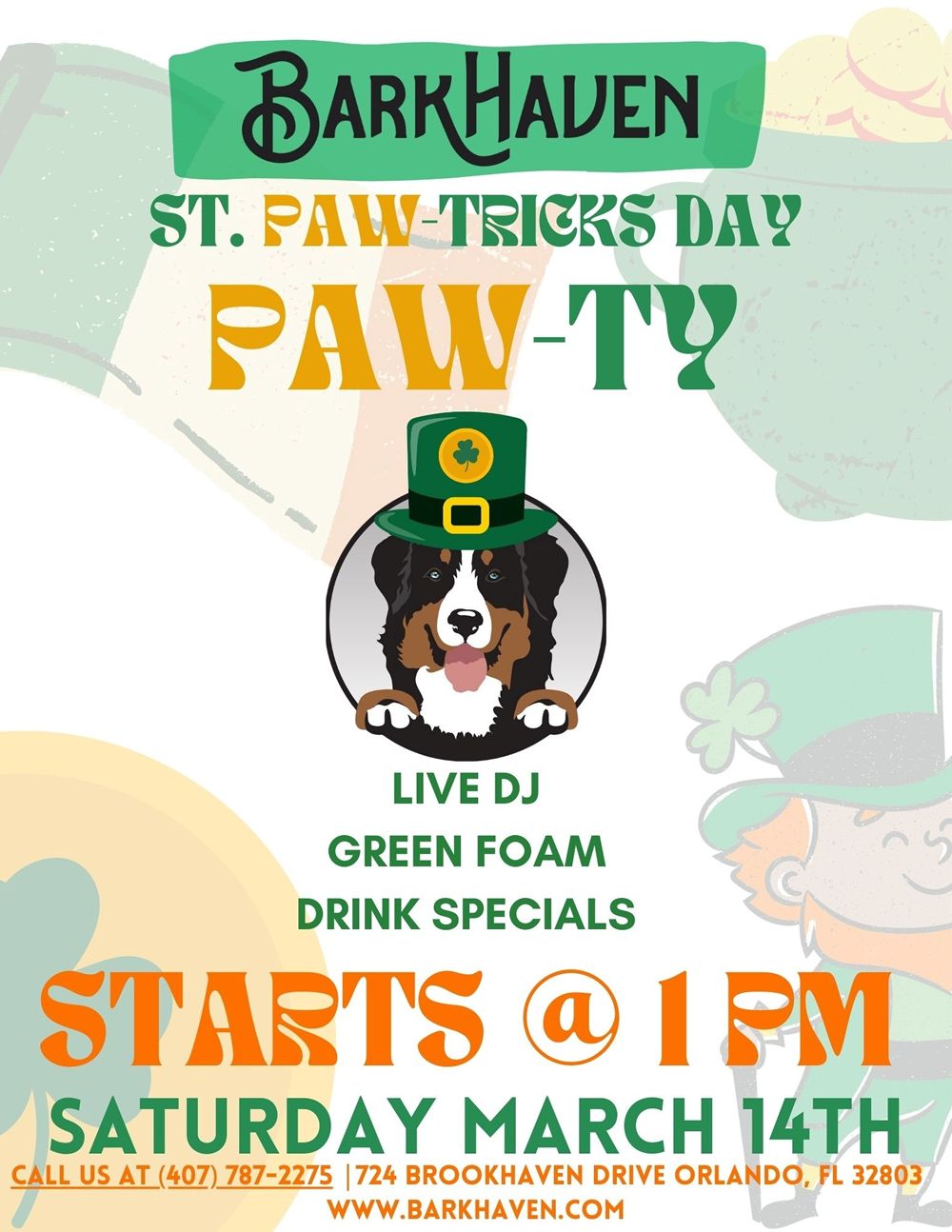 BarkHaven Brings The Luck This March With Weeklong St. Paw-trick's Pawty And More Can't Miss Events
