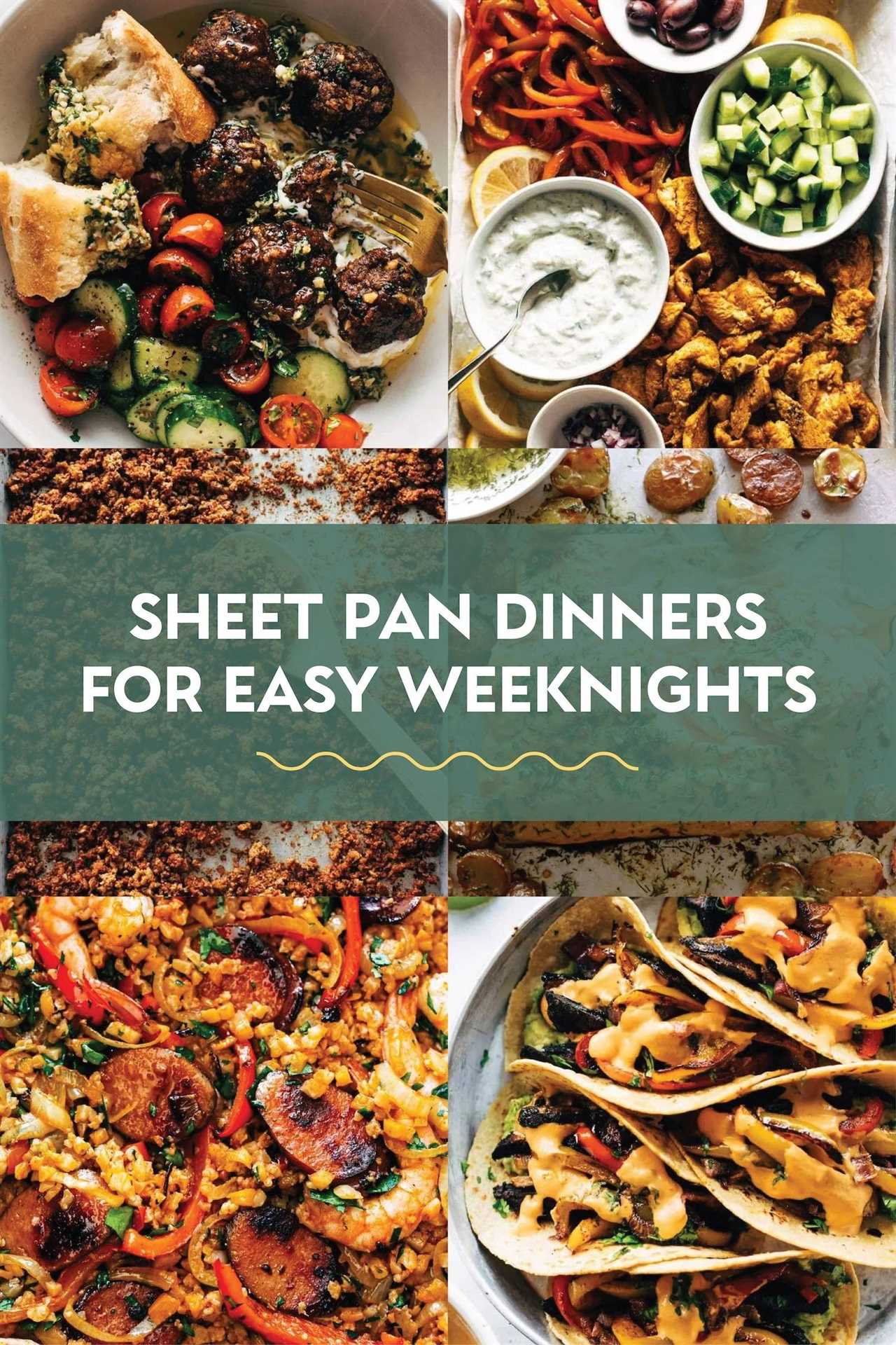 Sheet pan dinners for easy weeknights.