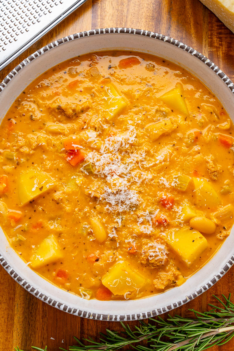 Luscious Sausage and Bean Soup