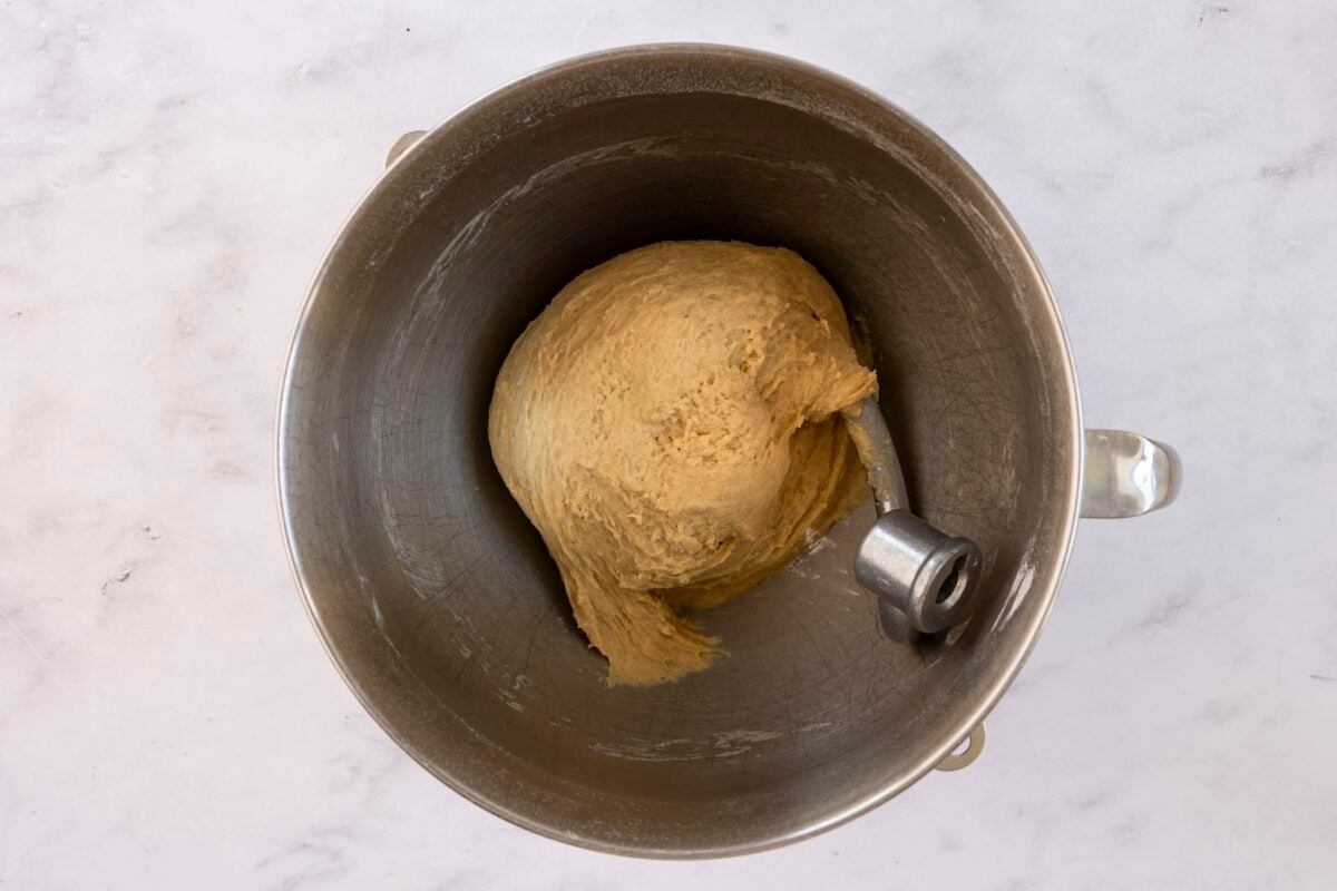 sticky dough in bowl