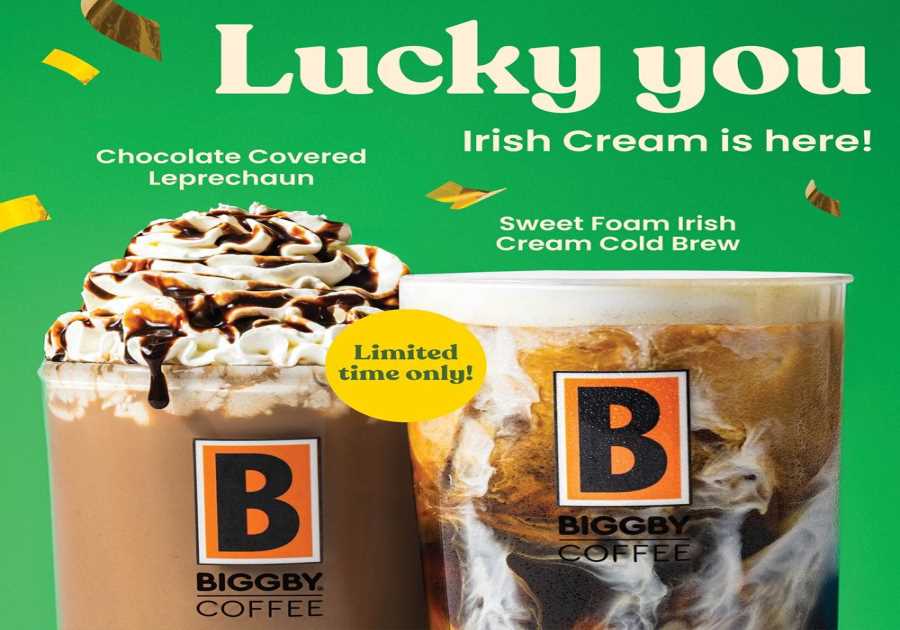 Luck Is Brewing: BIGGBY COFFEE Brings Back Fan-Favorite Irish Cream Lineup for St. Patrick’s Day