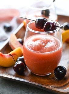 frose in serving glasses