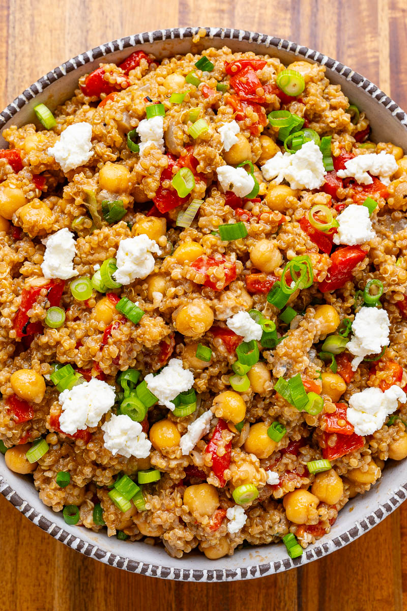 Roasted Red Pepper and Feta Quinoa Salad