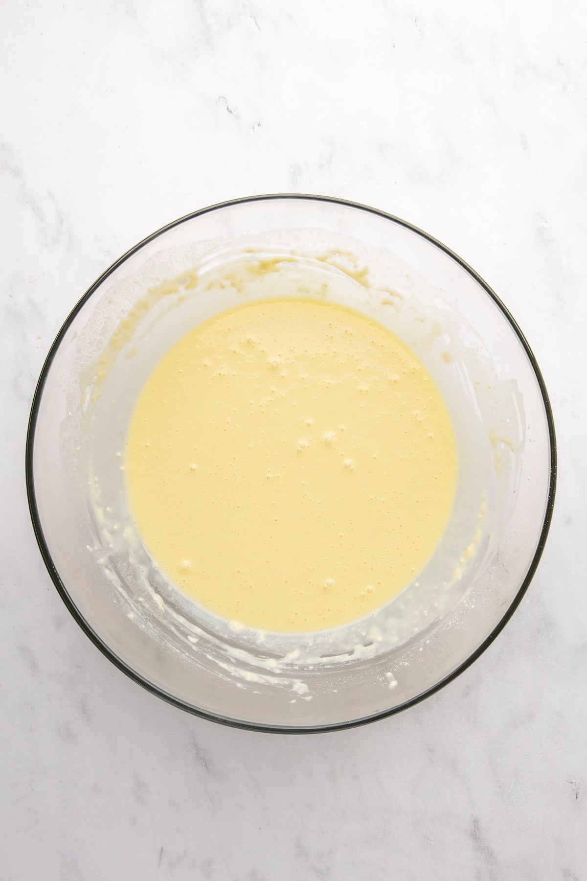 large bowl with crepe batter