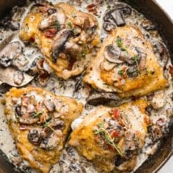 Velvety Bacon Mushroom Thyme Hen