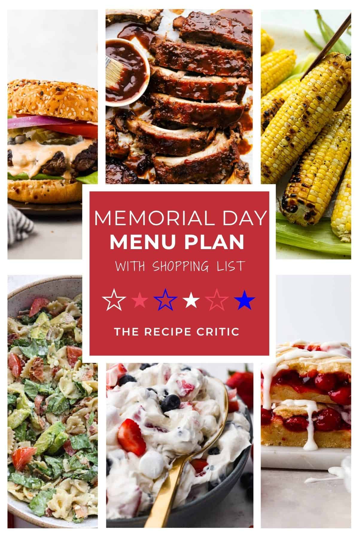 Memorial Day Menu Plan