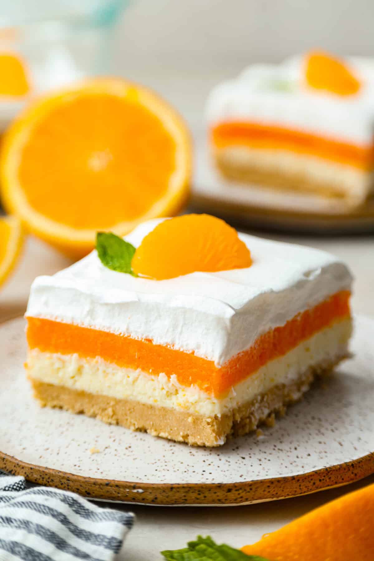 Slice of orange creamsicle lush. 